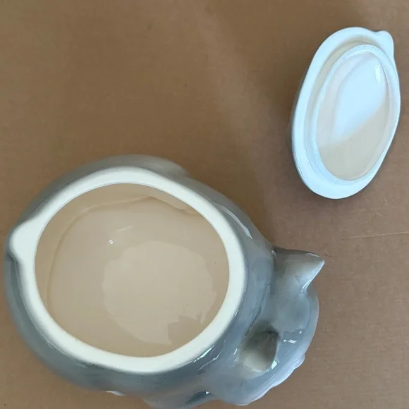 Vintage 1980 Hand painted Otagiri Cat Cookie Jar Made in Japan Kitty Cookie Jar - Picture 3 of 15